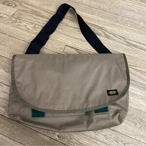 Jack Spade Tan and Green Messenger Bag